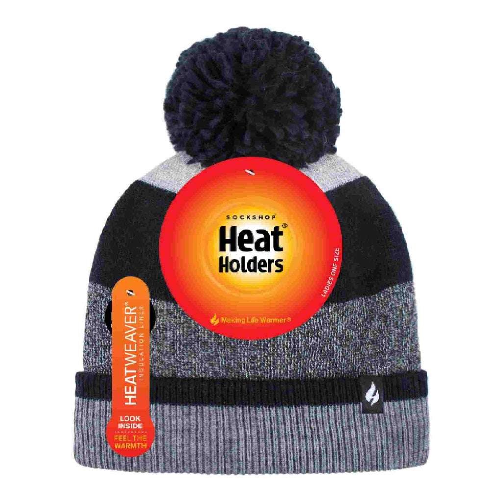 Heat Holders Ladies Fleece Lined Pom Pom Hat