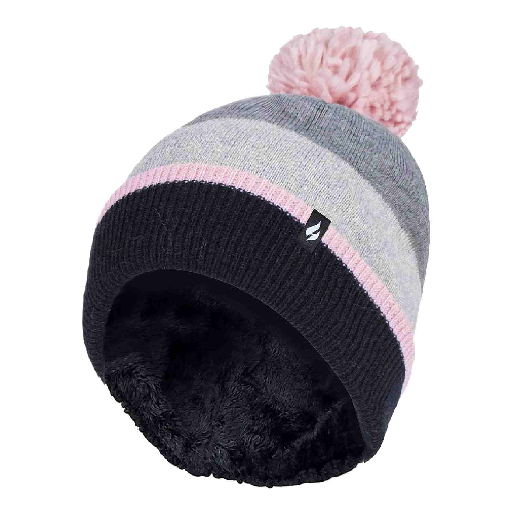 Heat Holders Ladies Fleece Lined Pom Pom Hat