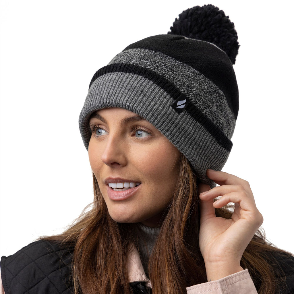 Heat Holders Ladies Fleece Lined Pom Pom Hat