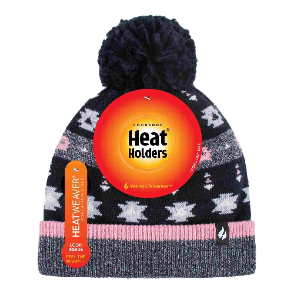 Heat Holders Ladies Fleece Lined Pom Pom Hat