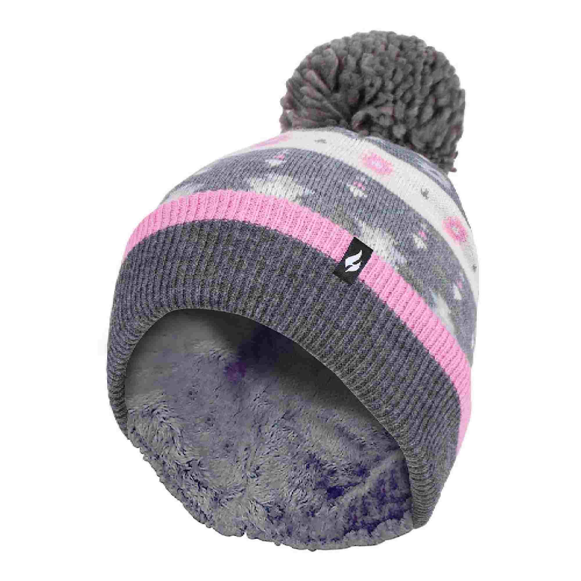 Heat Holders Ladies Fleece Lined Pom Pom Hat