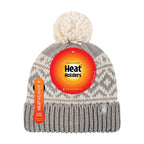 Cozy Patterned Bobble Hat for Women | Cable Knit Beanie with Fleece Lining