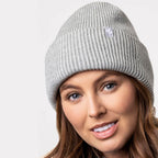 Ladies Fleece Lined Ribbed Thermal Turnover Hat for Winter
