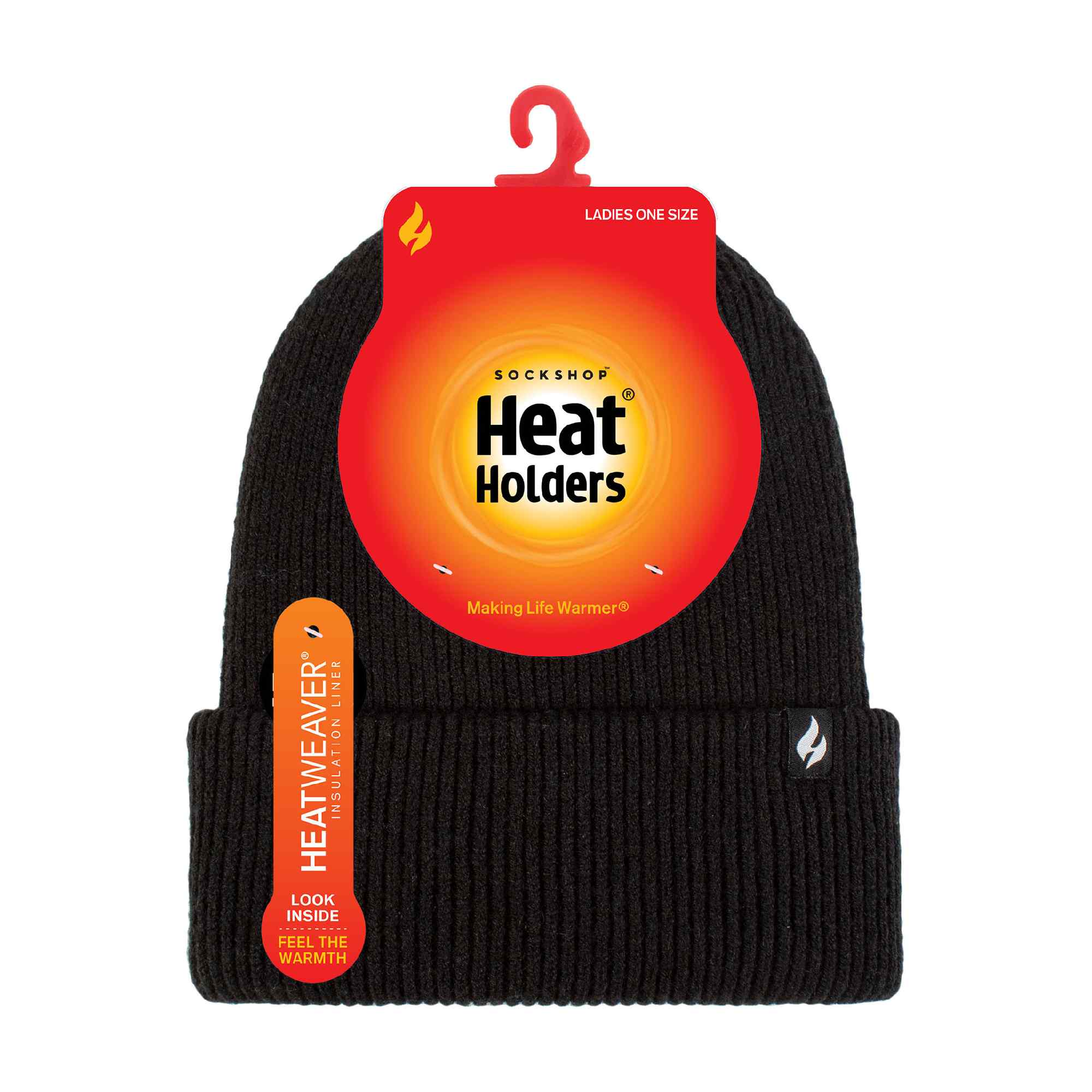 Ladies Fleece Lined Ribbed Thermal Turnover Hat for Winter