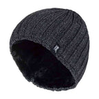 Mens 3.4 TOG Soft Fleece Lined Ribbed Knitted Thermal Winter Hat