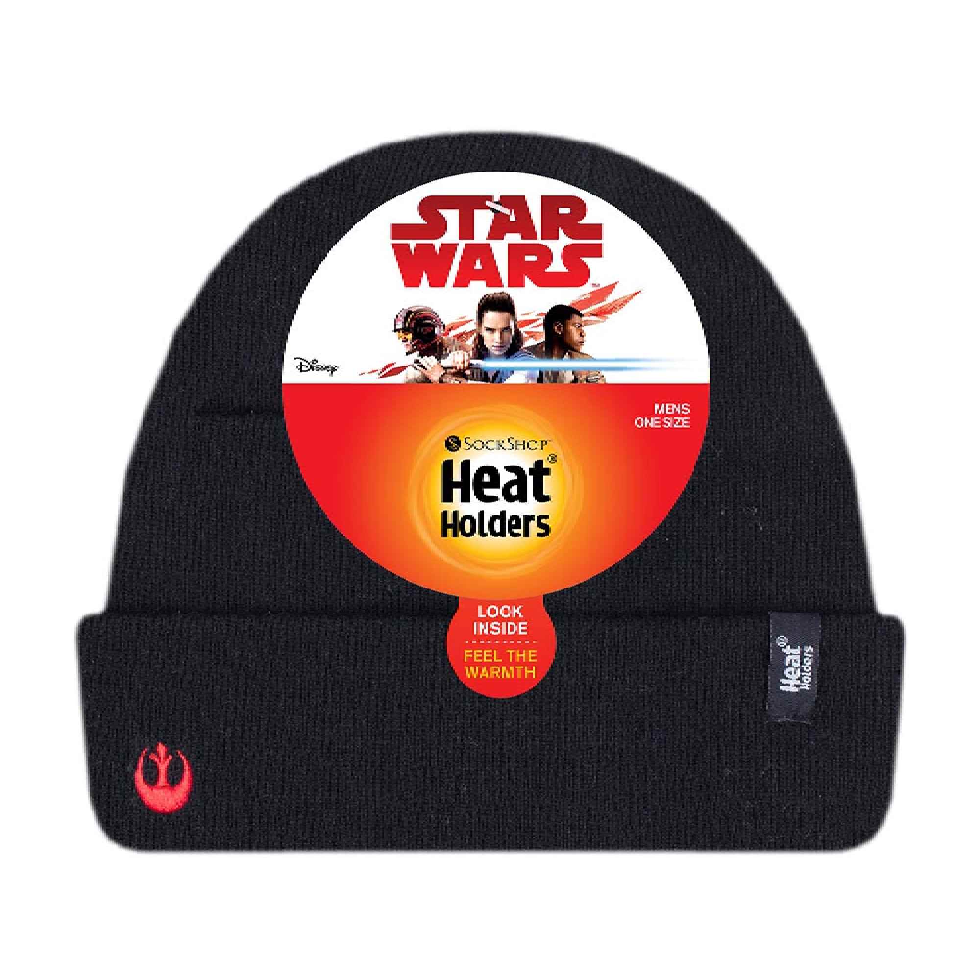 Mens Star Wars Black Thermal Beanie Hat for Winter