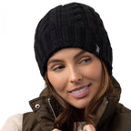 Ladies Knitted Thermal Hat Scarf & Gloves Set for Cold Weather