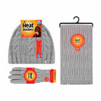 Ladies Knitted Thermal Hat Scarf & Gloves Set for Cold Weather