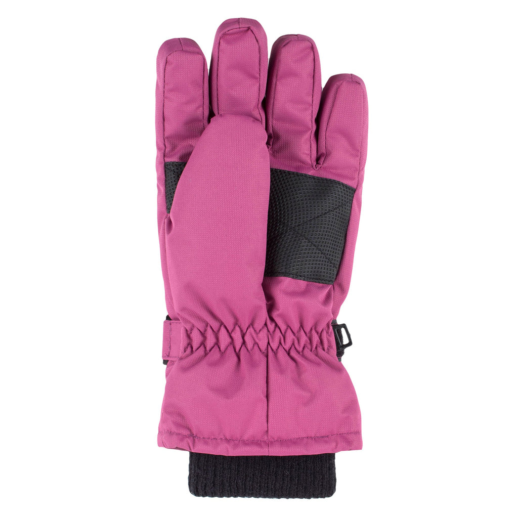 Childrens Pink Winter Fleece Lined Waterproof Thermal Snow Ski Gloves