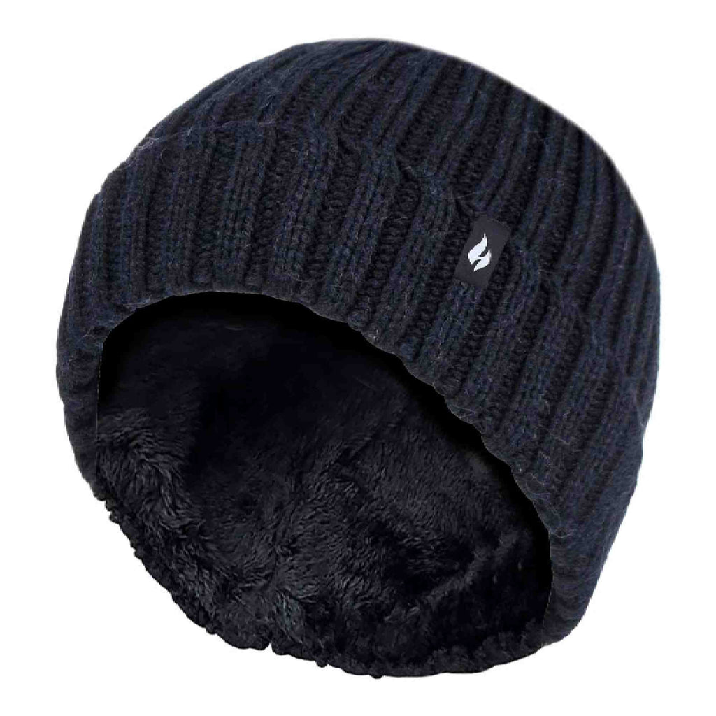 Girls Thick Chunky Ribbed Thermal Beanie Hat for Winter