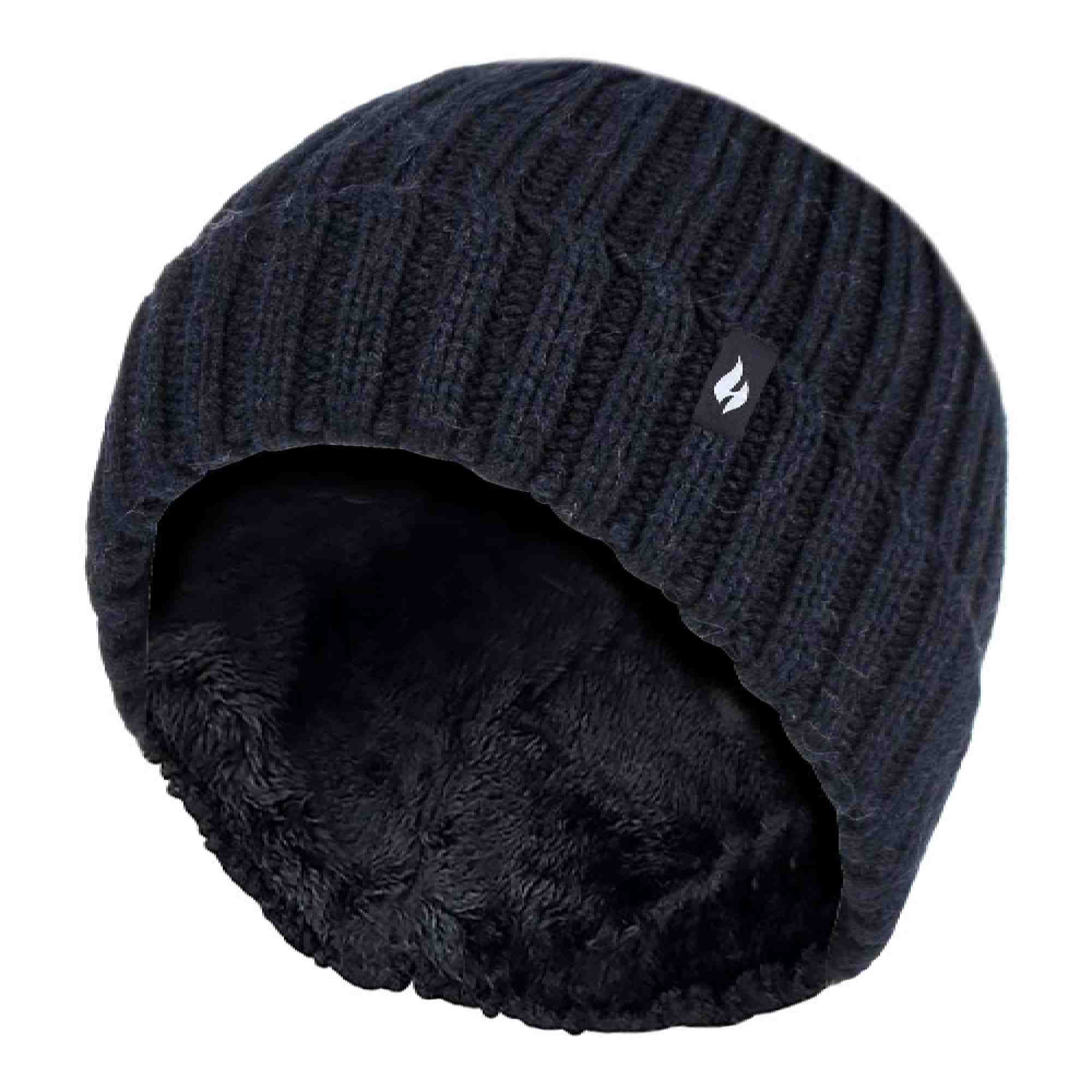 Girls Thick Chunky Ribbed Thermal Beanie Hat for Winter