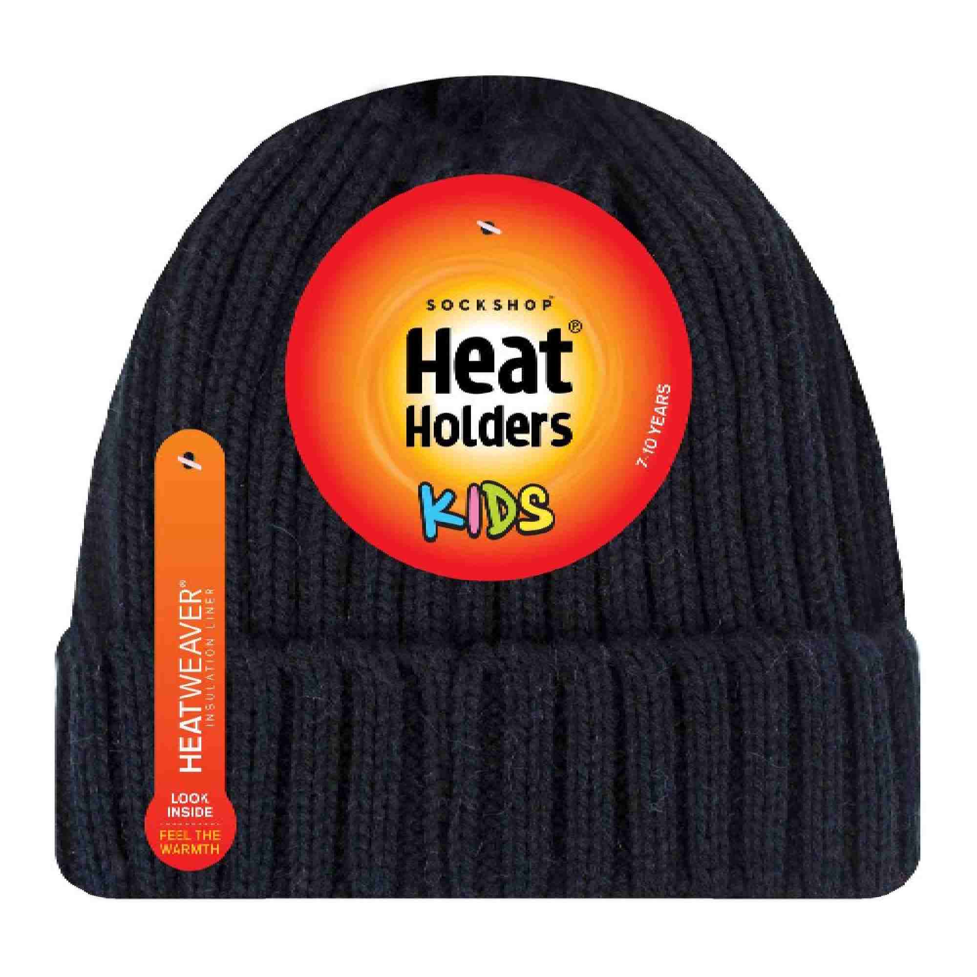 Girls Thick Chunky Ribbed Thermal Beanie Hat for Winter