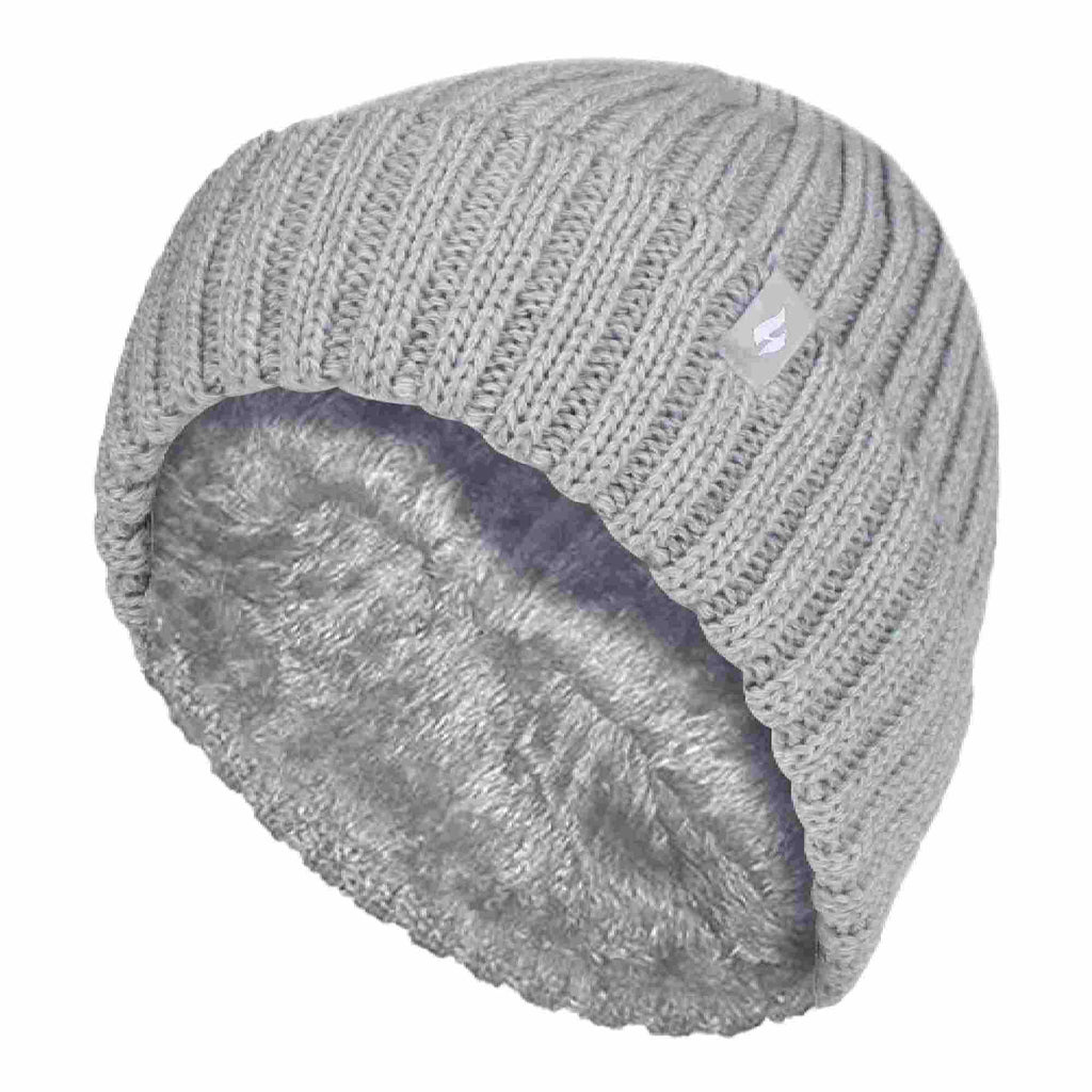 Girls Thick Chunky Ribbed Thermal Beanie Hat for Winter
