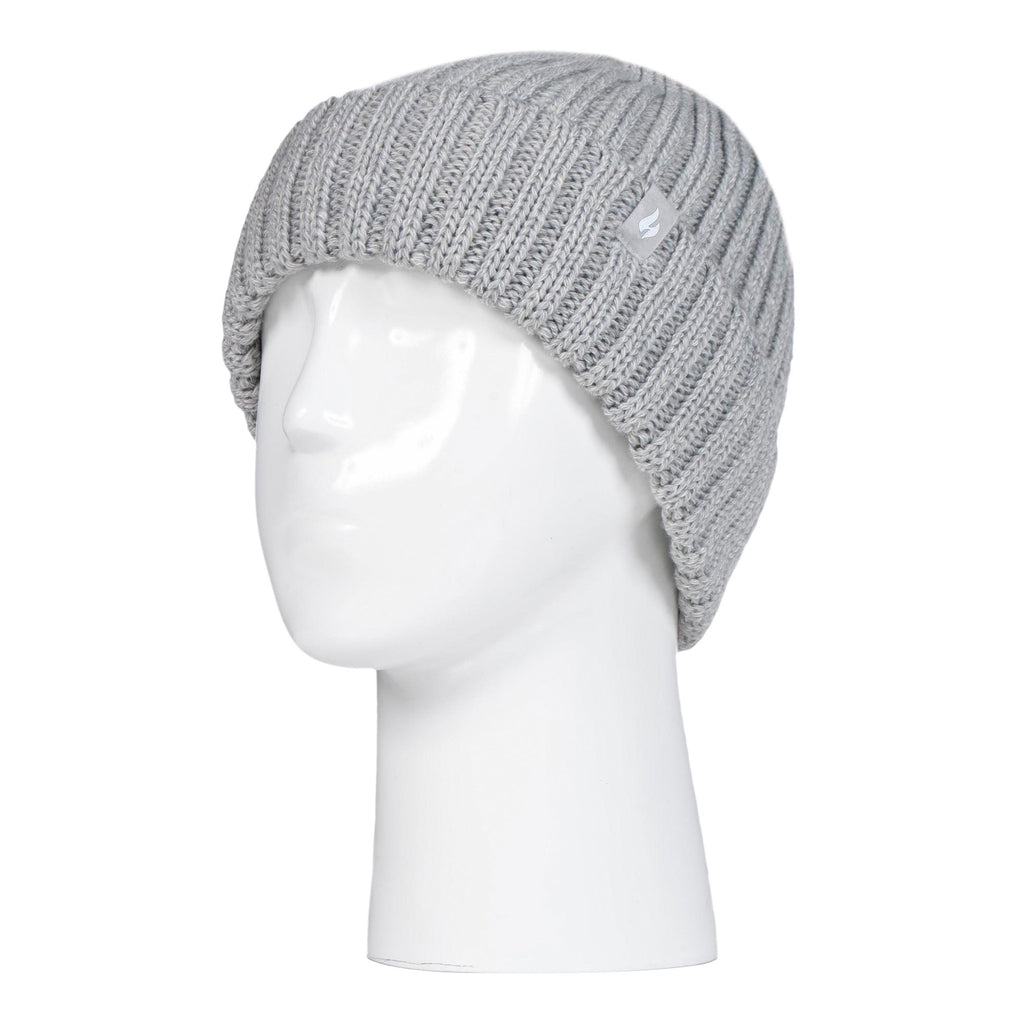 Girls Thick Chunky Ribbed Thermal Beanie Hat for Winter