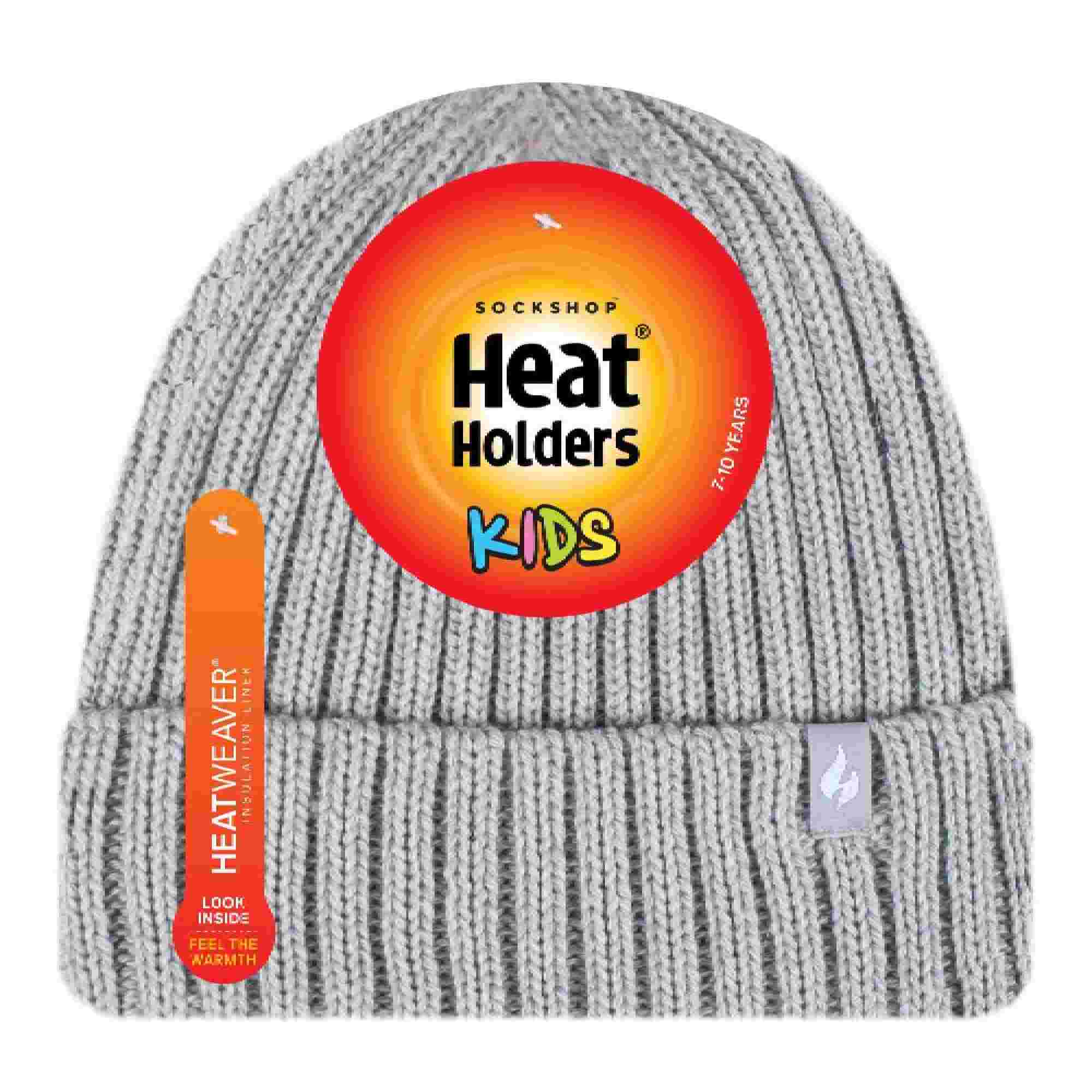 Girls Thick Chunky Ribbed Thermal Beanie Hat for Winter