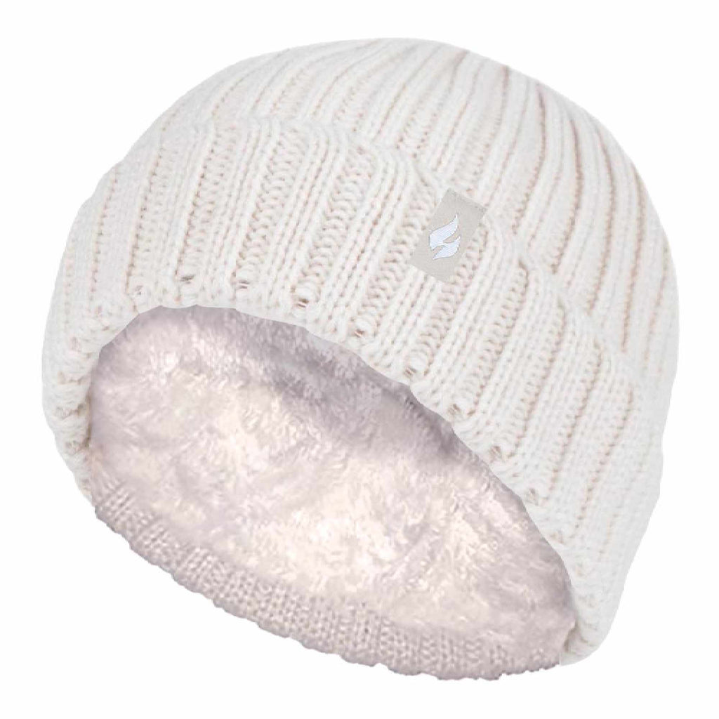 Girls Thick Chunky Ribbed Thermal Beanie Hat for Winter