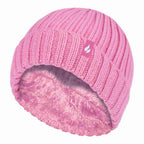 Girls Thick Chunky Ribbed Thermal Beanie Hat for Winter