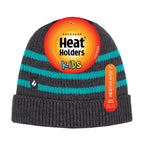 Boys Ribbed Knit Turnover Thermal Winter Hat with Stripes