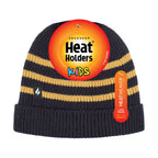 Boys Ribbed Knit Turnover Thermal Winter Hat with Stripes