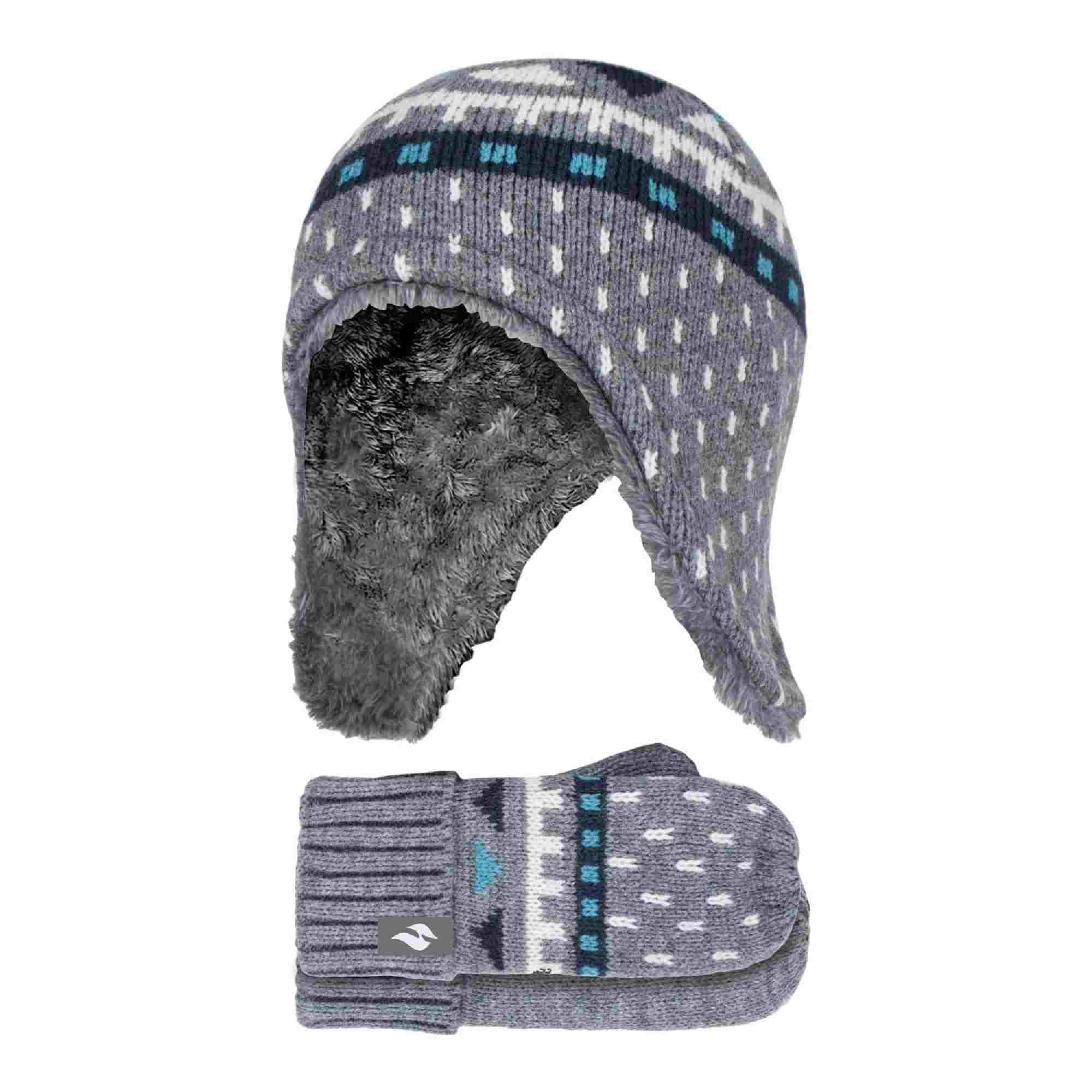 Heat Holders Boys Thermal Hat & Mittens Set