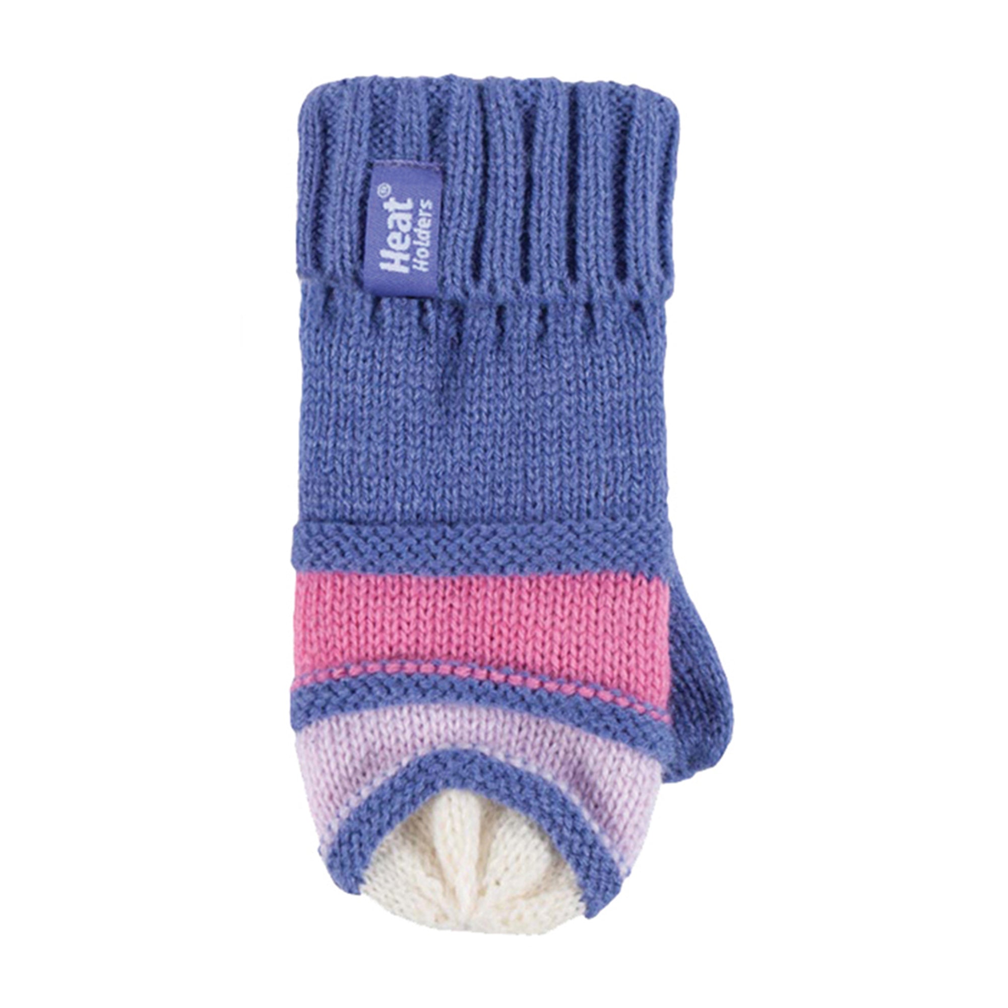 Kids Winter Warm Fleece Lined Thermal Beanie Hat & Mittens with Ear Flaps
