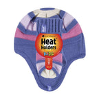 Kids Winter Warm Fleece Lined Thermal Beanie Hat & Mittens with Ear Flaps