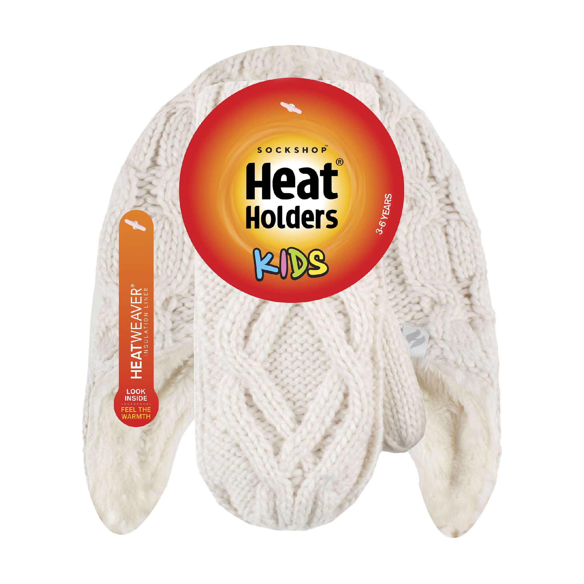 Girls Cable Knitted Design Trapper Hat & Mittens Set