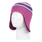 Girls Winter Thermal Beanie Hat with Ear Flaps & Mittens Gloves Set