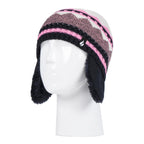Girls Nordic Pattern Trapper Hat with Ear Flaps & Mittens Set
