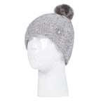Girls Cable Knit Bobble Pom Pom Thermal Hat & Gloves Set