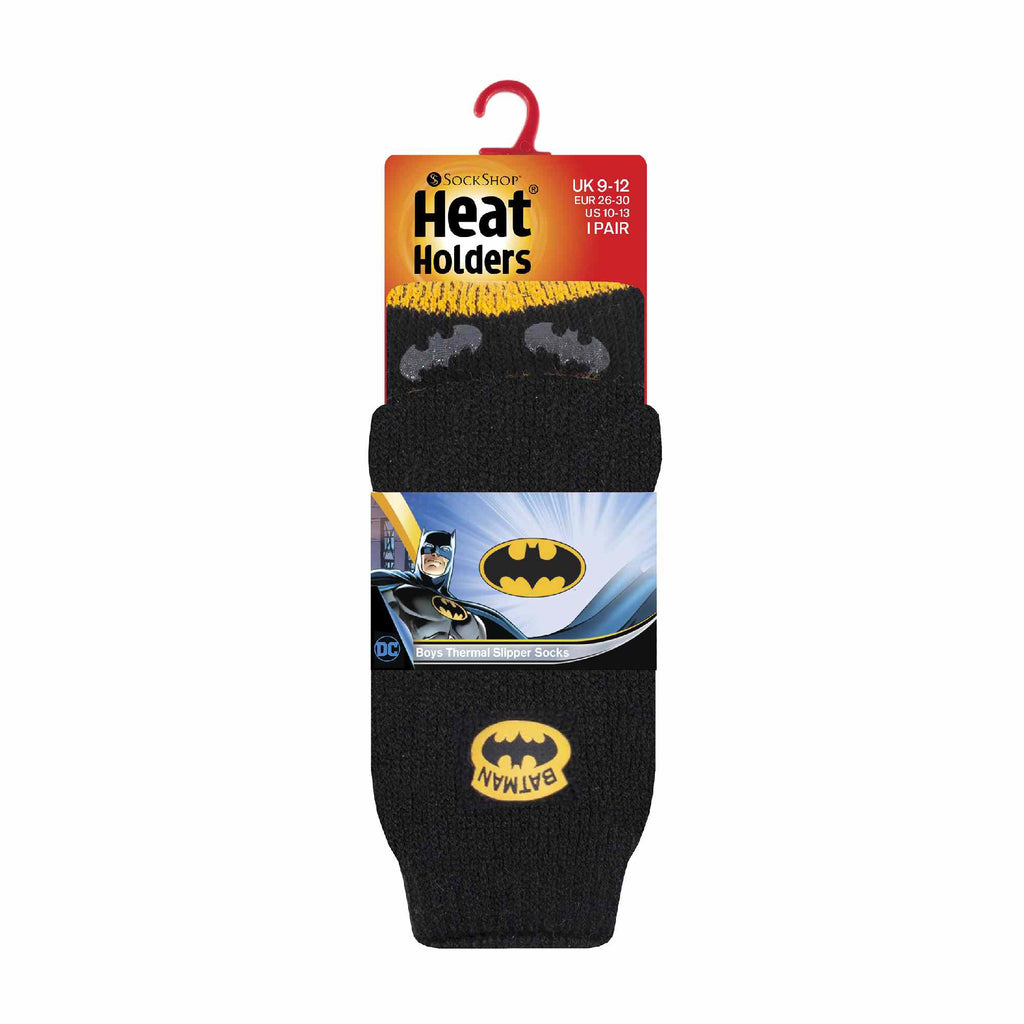 Childrens Batman Non Slip 2.3 Tog Thermal Slipper Socks with Grips