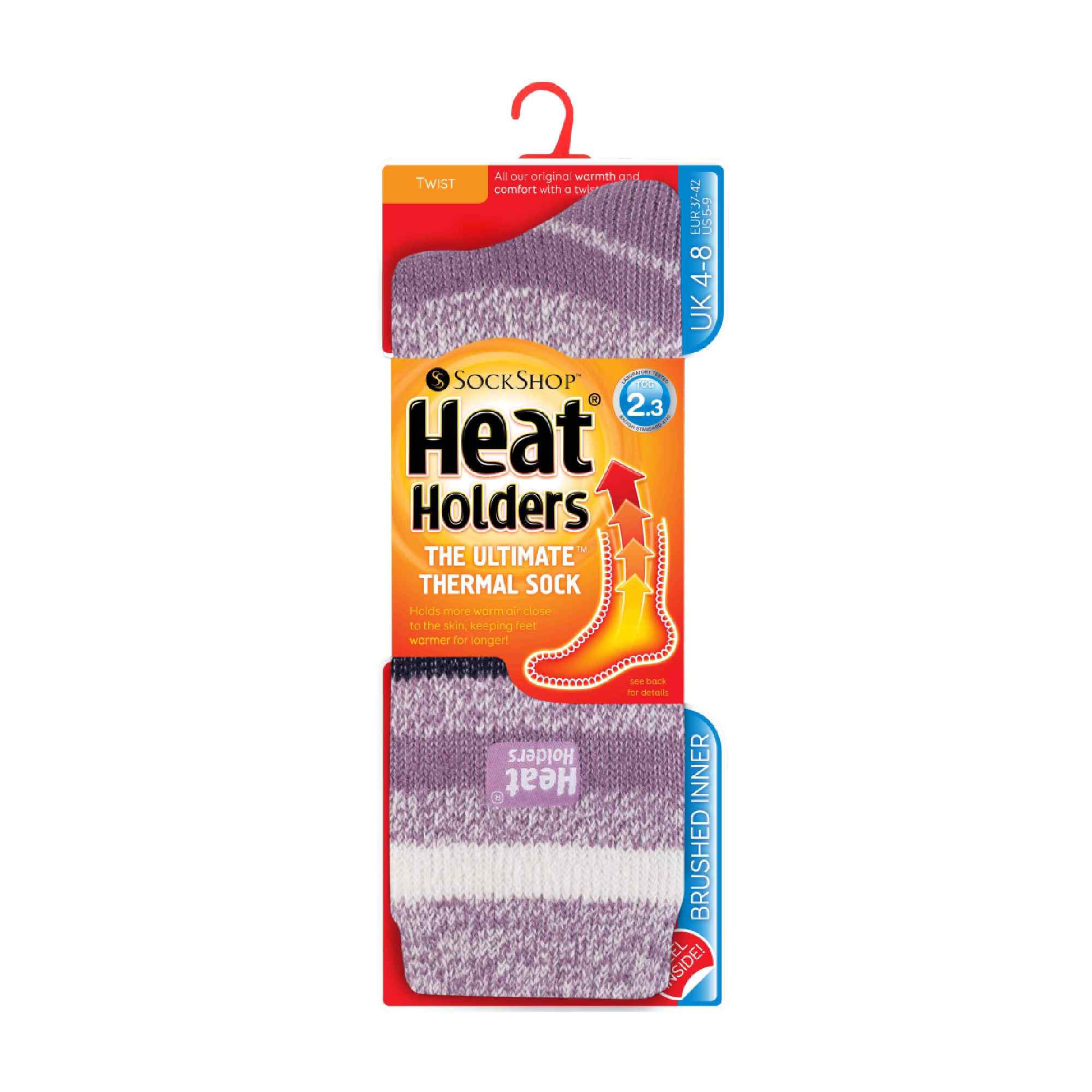 Ladies Twist Patterned Thick Winter Warm Thermal Socks