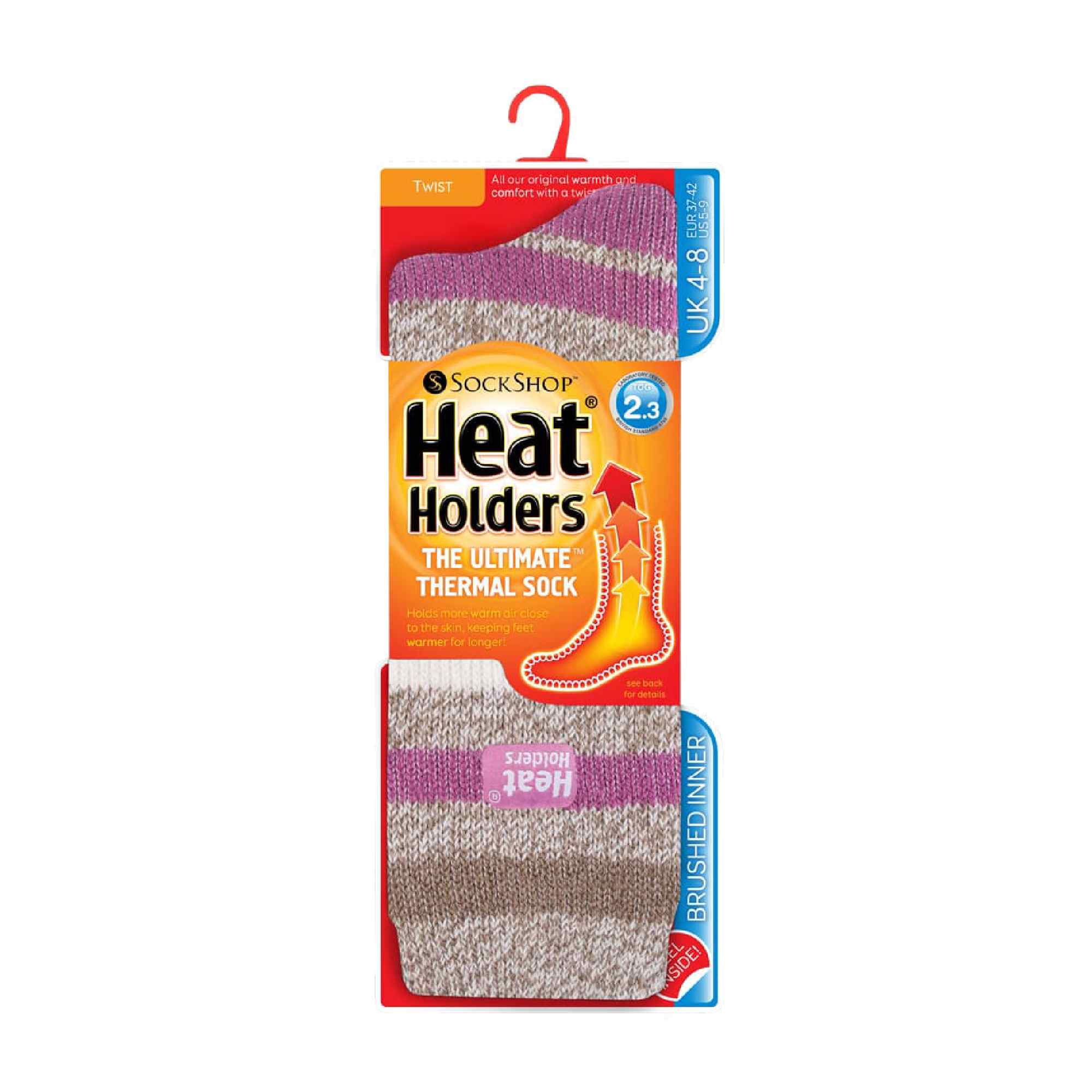 Ladies Twist Patterned Thick Winter Warm Thermal Socks