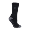 Ladies Striped Non Skid Thermal Slipper Socks with Grips