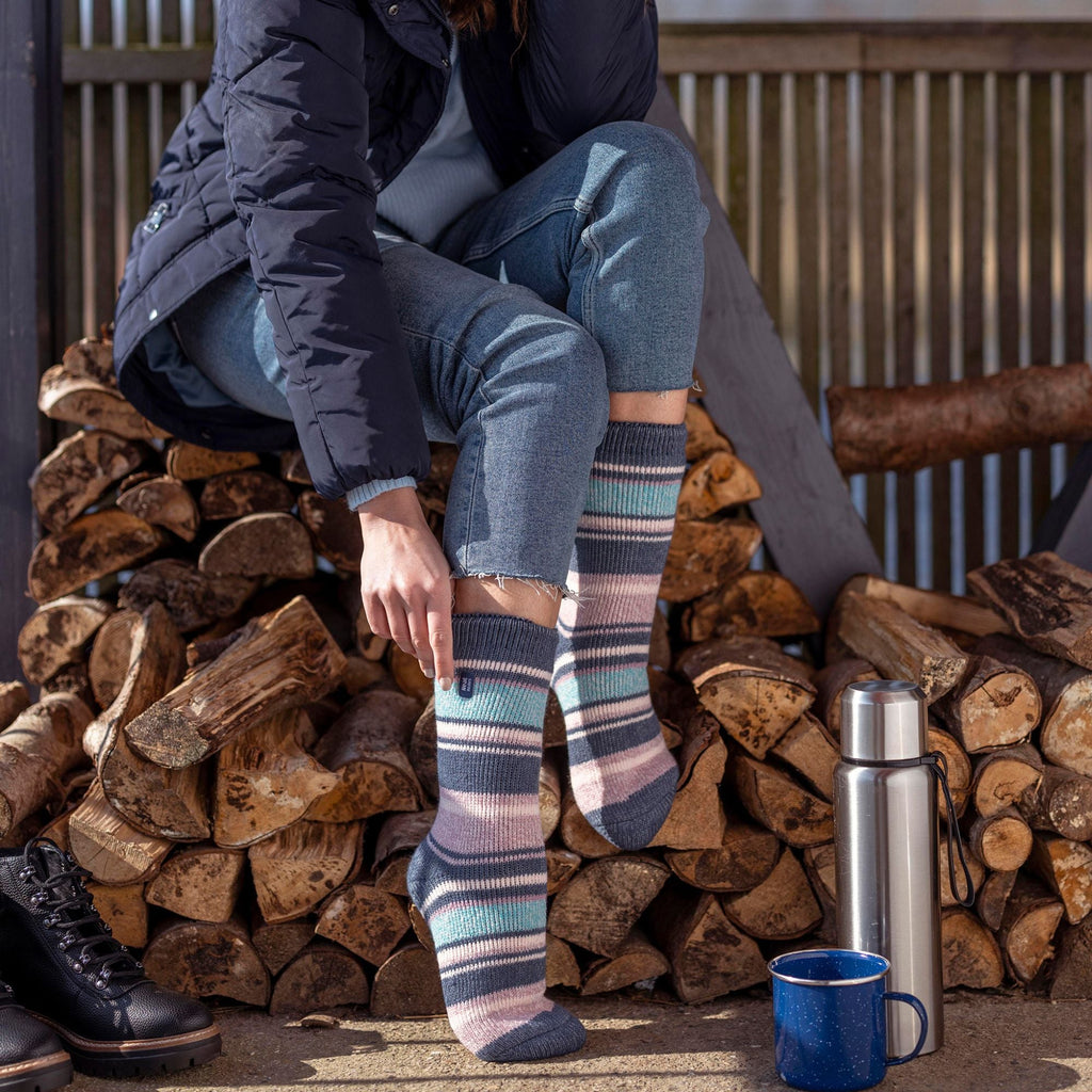 Ladies Twist Patterned Thick Winter Warm Thermal Socks