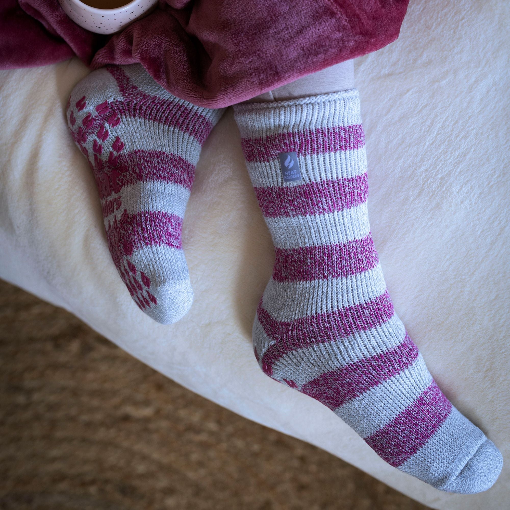 Ladies Extra Warm Fluffy Non Slip Thermal Slipper Socks