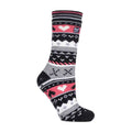Ladies Fairisle Nordic Winter Non Slip Thermal Slipper Socks