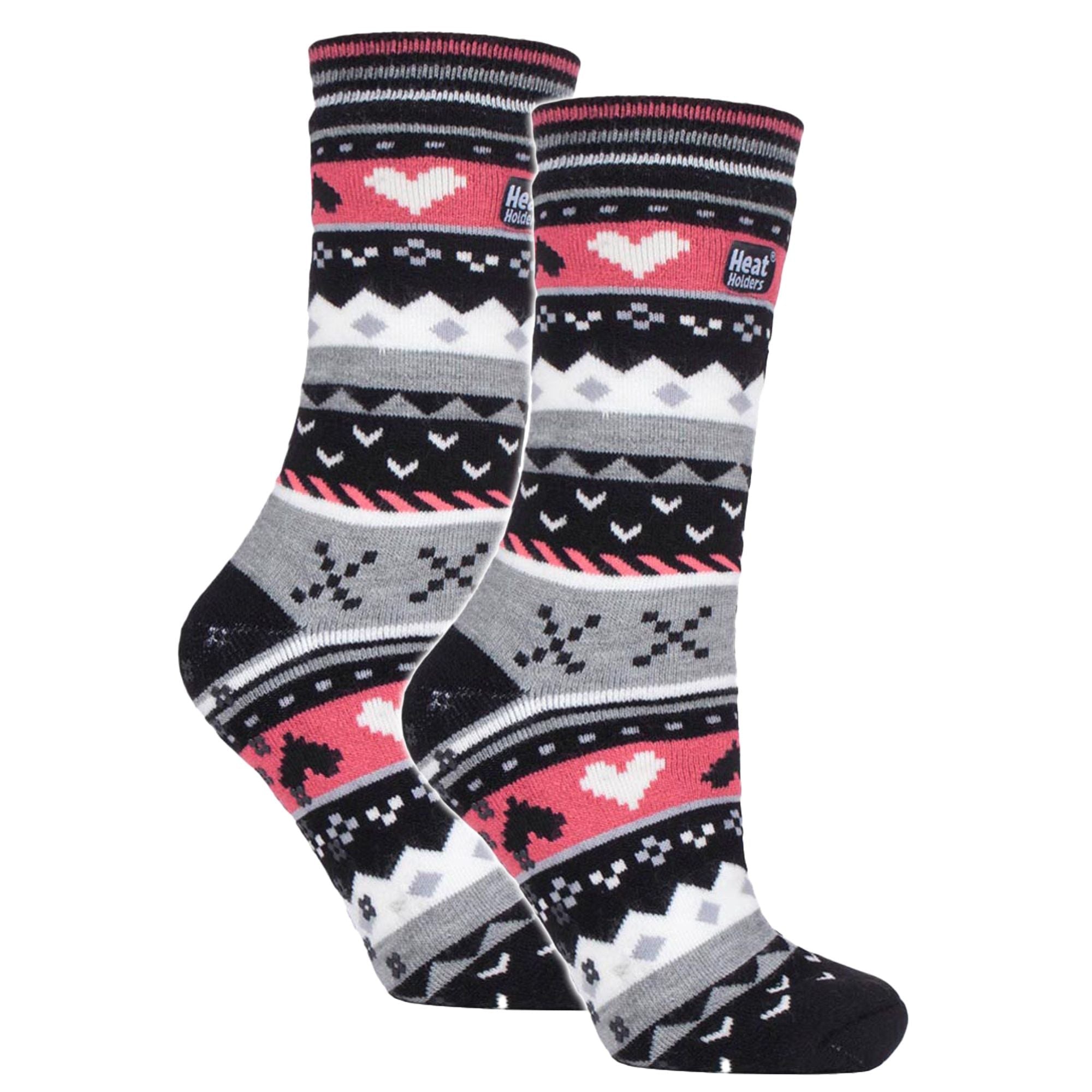 2 Pairs Womens Soul Warming Socks with Grips