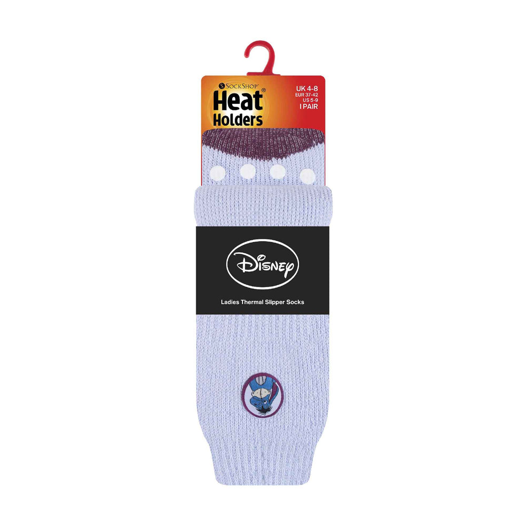Heat Holders Ladies Eeyore Thermal Slipper Socks with Grips