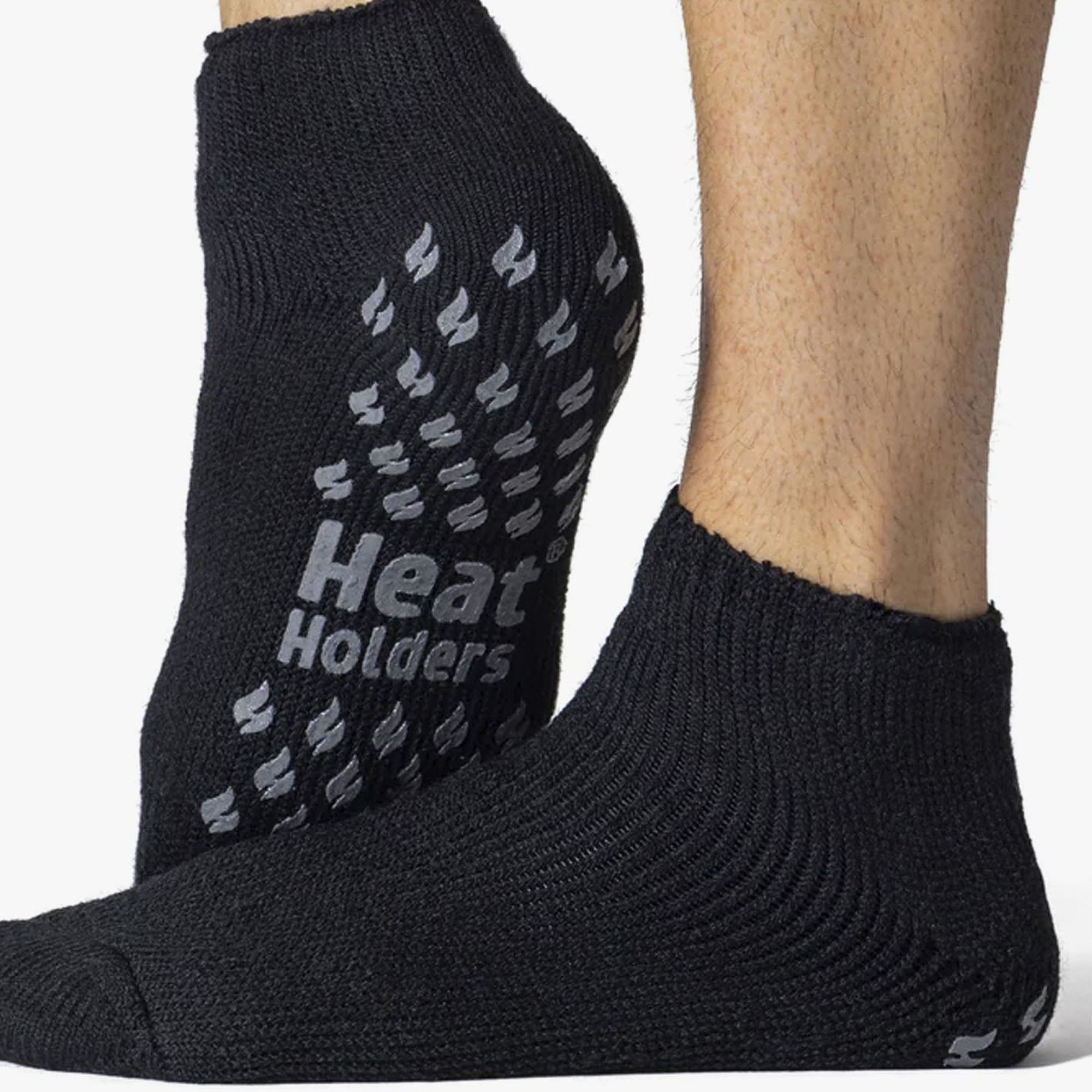 Mens 2.3 TOG Non Slip Low Cut Ankle Thermal Slipper Socks (Multipack Options)