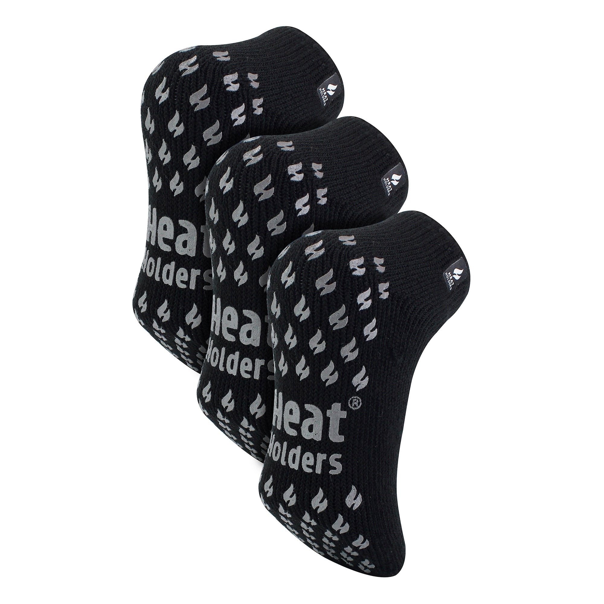 Mens 2.3 TOG Non Slip Low Cut Ankle Thermal Slipper Socks (Multipack Options)