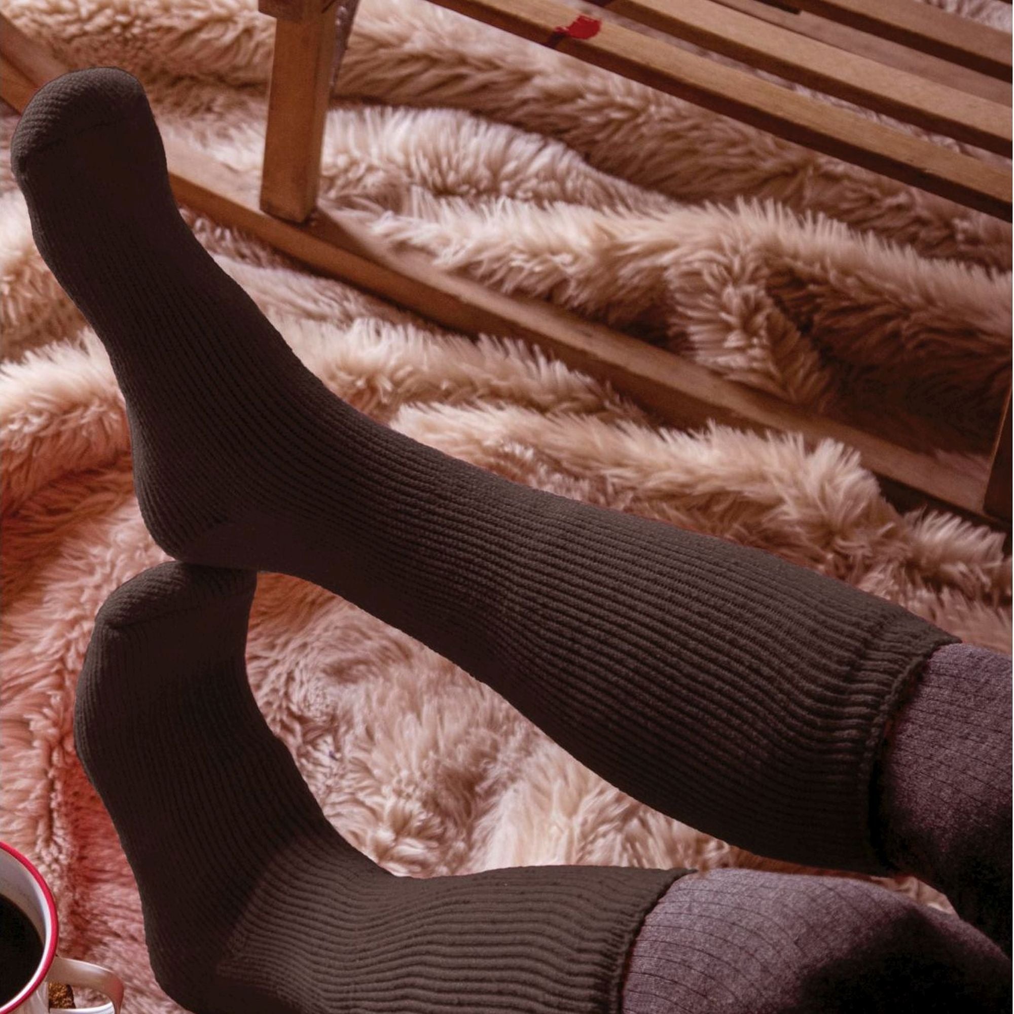 2 Pack Mens Extra Long Knee High Ski Socks