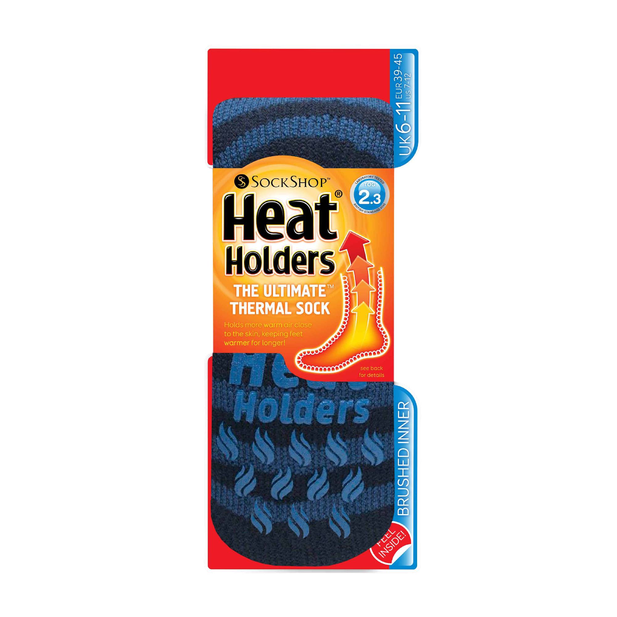 Mens Winter Non Slip Thermal Slipper Socks with Grips