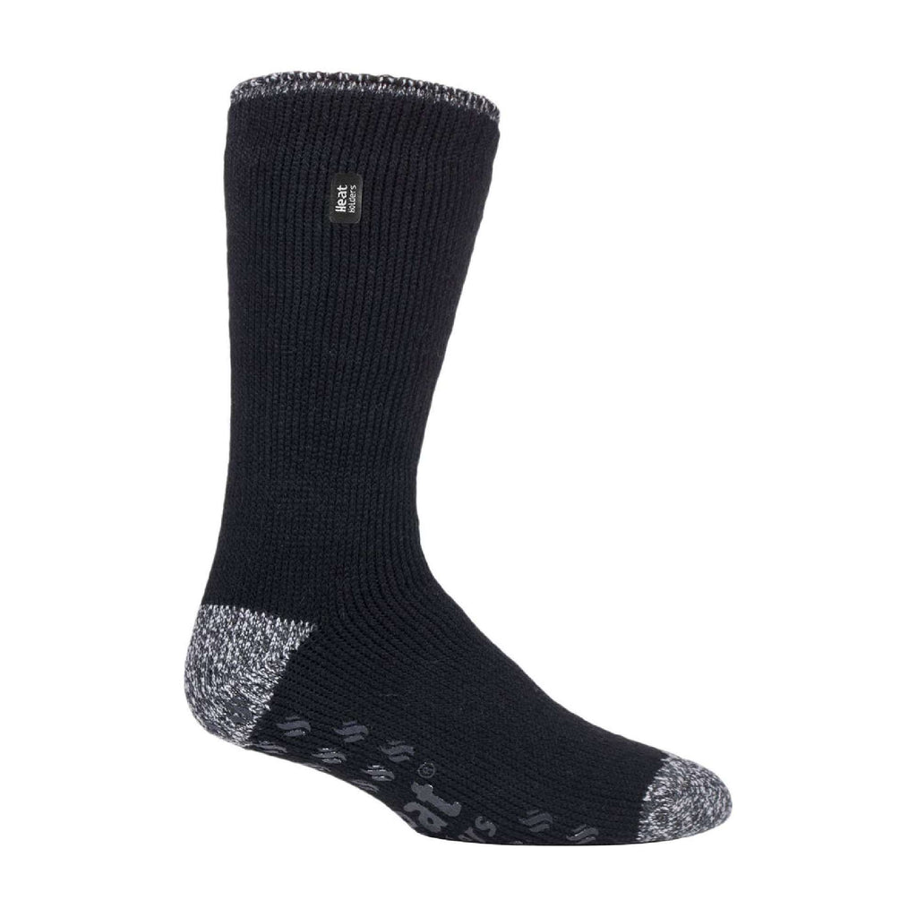 Mens Stripe Patterned Fleece Lined Thermal Slipper Socks