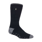 Mens Stripe Patterned Fleece Lined Thermal Slipper Socks