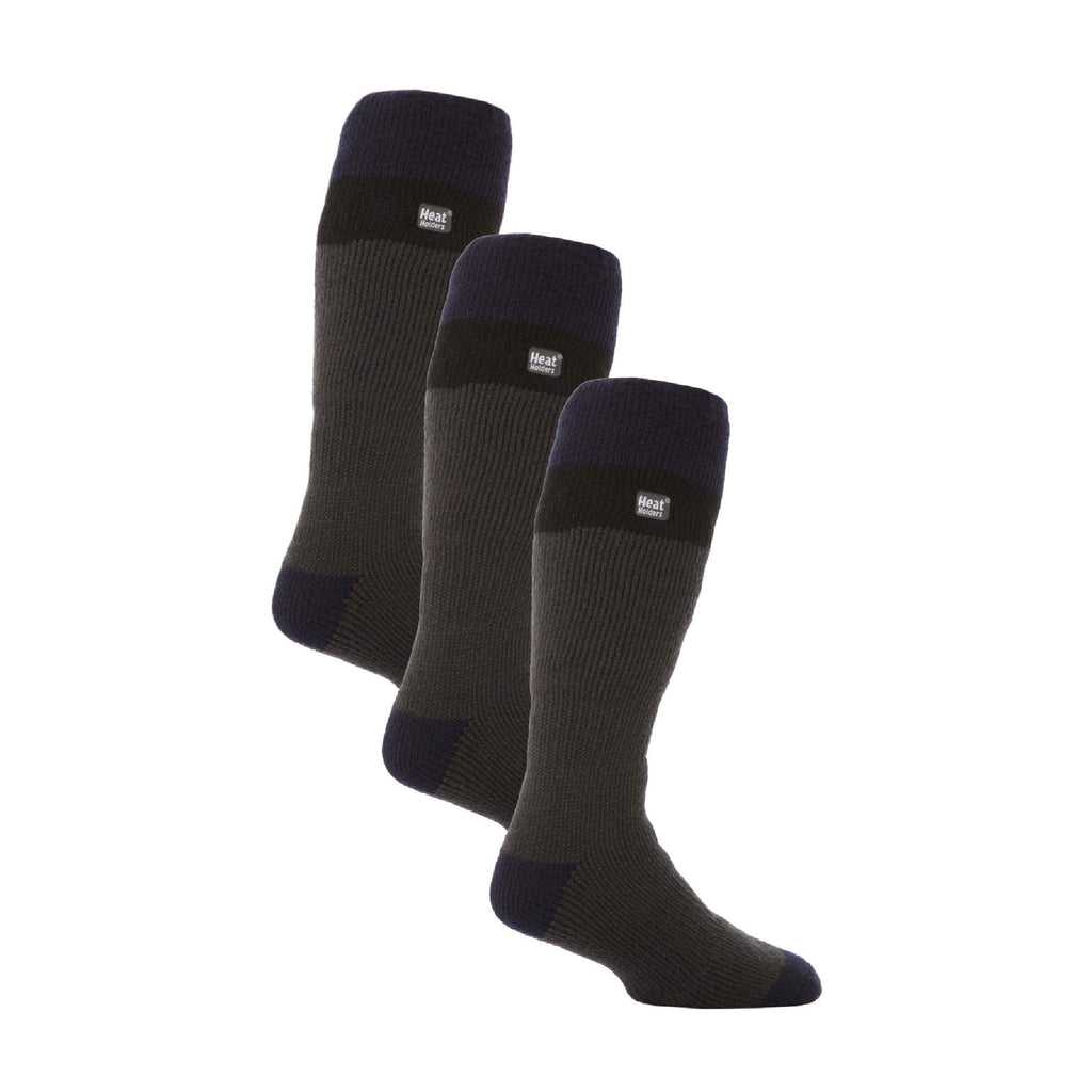 Men's Thermal Striped Ski Socks | High Quality Heat Holders Extra Long Socks