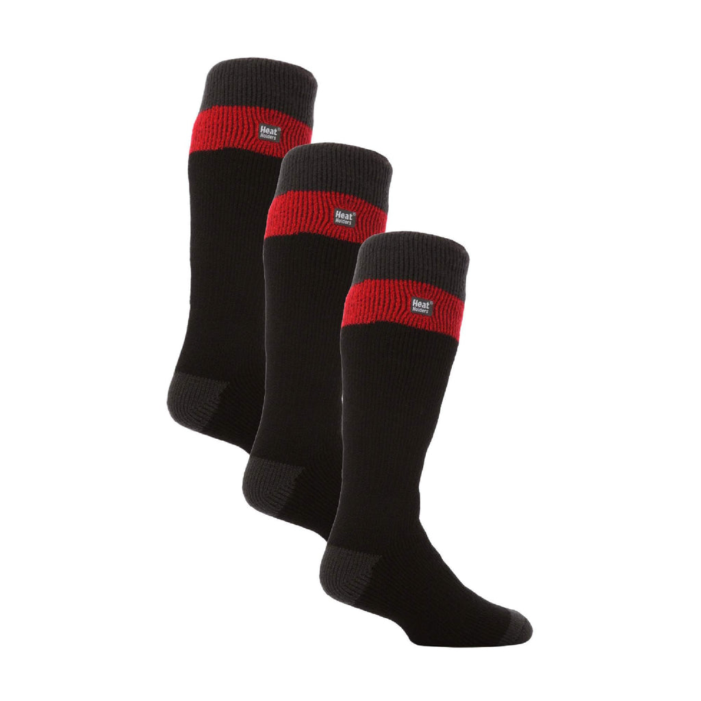 Men's Thermal Striped Ski Socks | High Quality Heat Holders Extra Long Socks