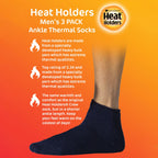 Mens 3 Pack Thermal Winter Soft Trainer Socks