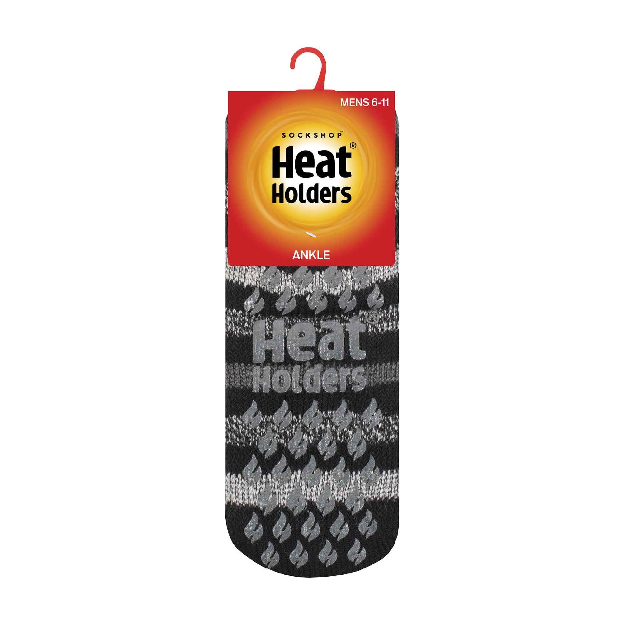 Mens 2.3 TOG Non Slip Low Cut Ankle Thermal Slipper Socks (Multipack Options)