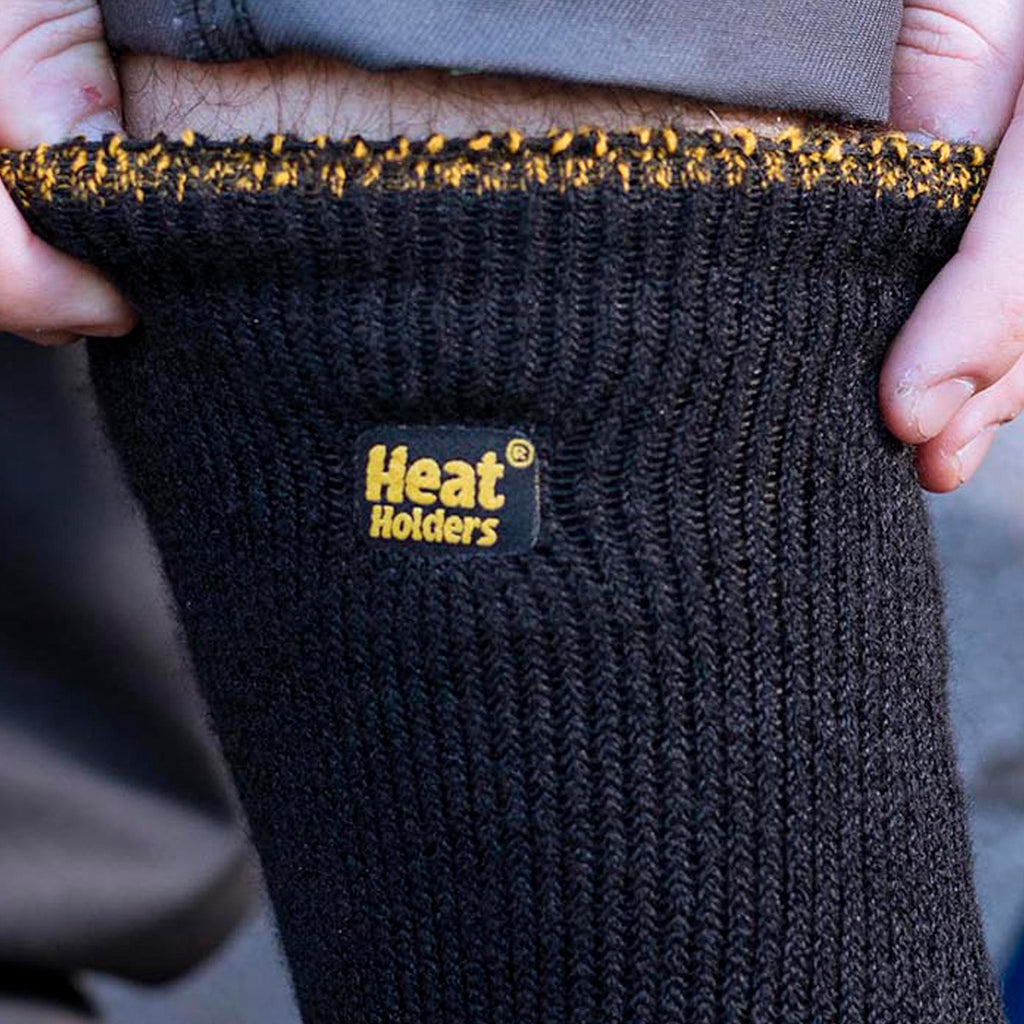 3 Pack Mens Heavy Duty Knee High Work Socks, Long Thermal Boot Socks